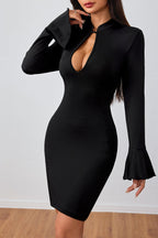 Vintage Chinese Bodycon Midi Dress