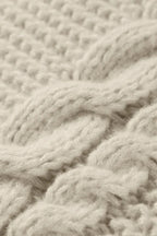 Oversized Cable Knit Crew Neck Sweater