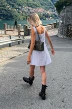 Cotton Linen A-Line Boho Dress