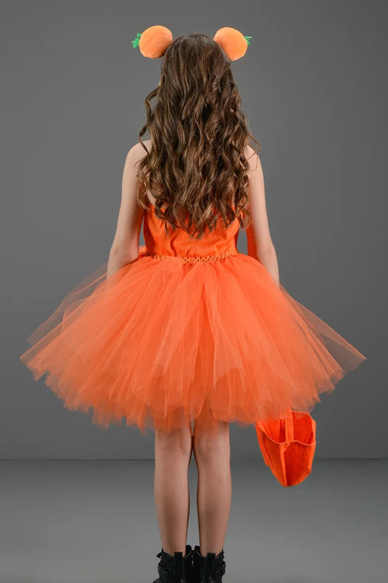 Pumpkin Witch Dress Kid Halloween