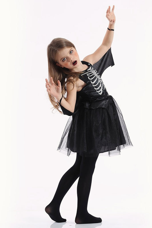 Skeleton Print Kid Halloween Costume