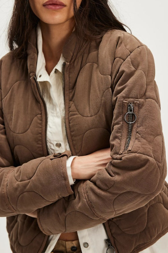 Vintage Urban Casual Quilted Stand-Collar Coat