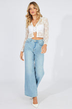 Sexy Lace-Up Cardigan Style Knit Top