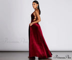 Dakota Velvet Lace Charming Up Evening Gown