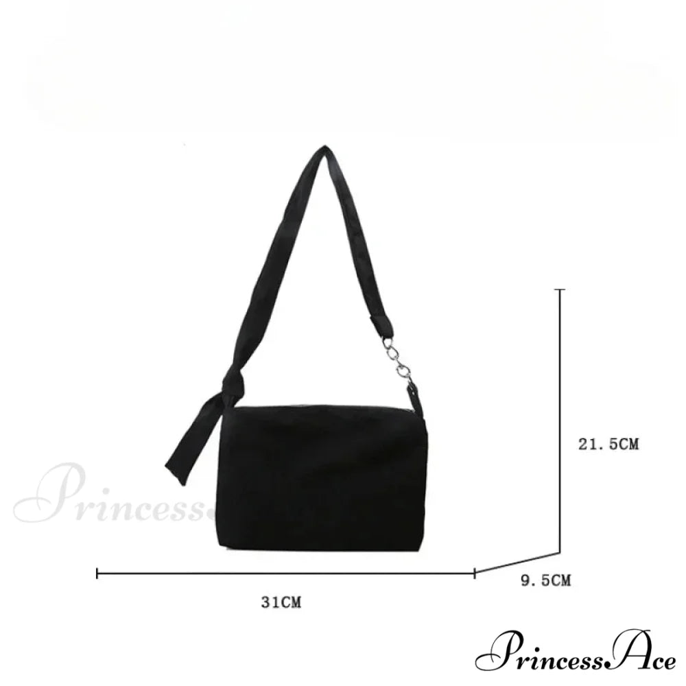 Dark Crossbody Shoulder Bag with Chain