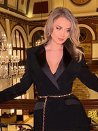 Dark Dual Pocket Suit Jacket