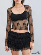Dark Frill Lace Bloomer Short