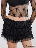 Dark Frill Lace Bloomer Short