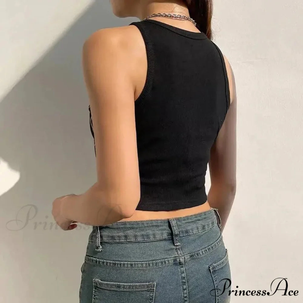 Dark Grunge Spider Web Gothic Graphic Crop Top