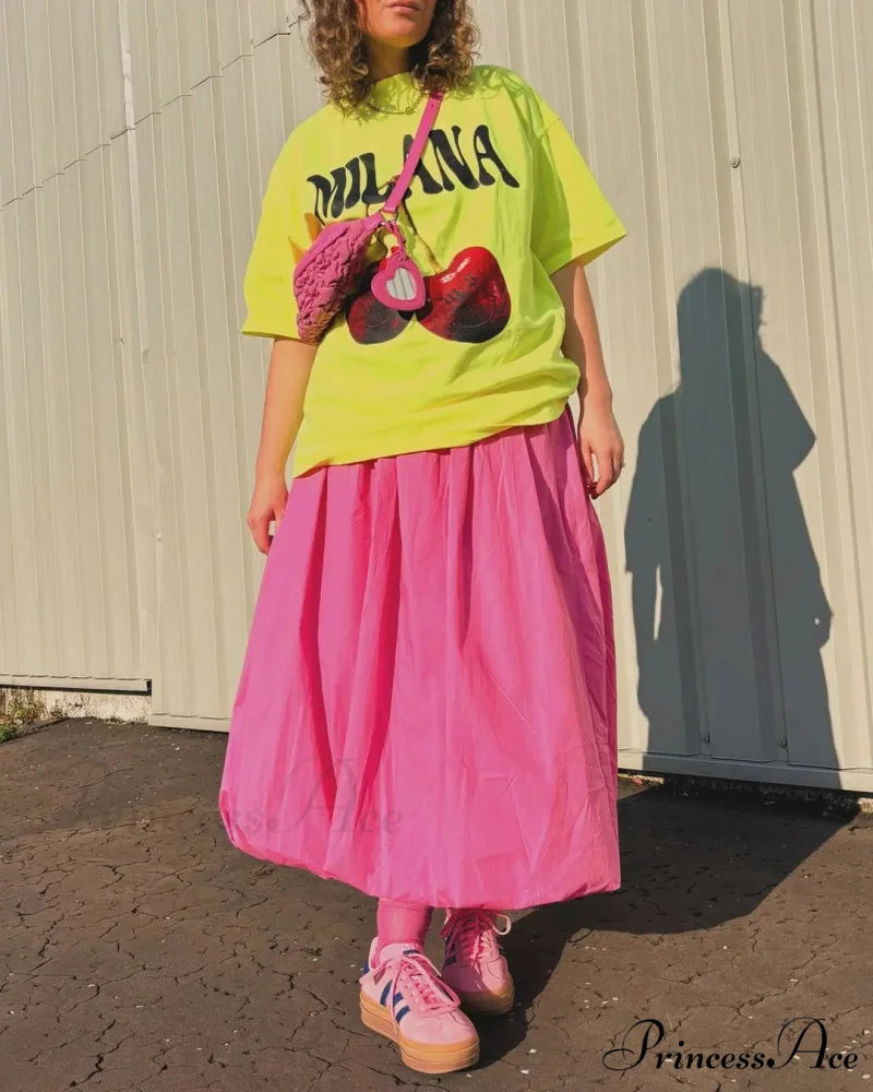 Dark Harajuku Neon Green Cherry T-shirt