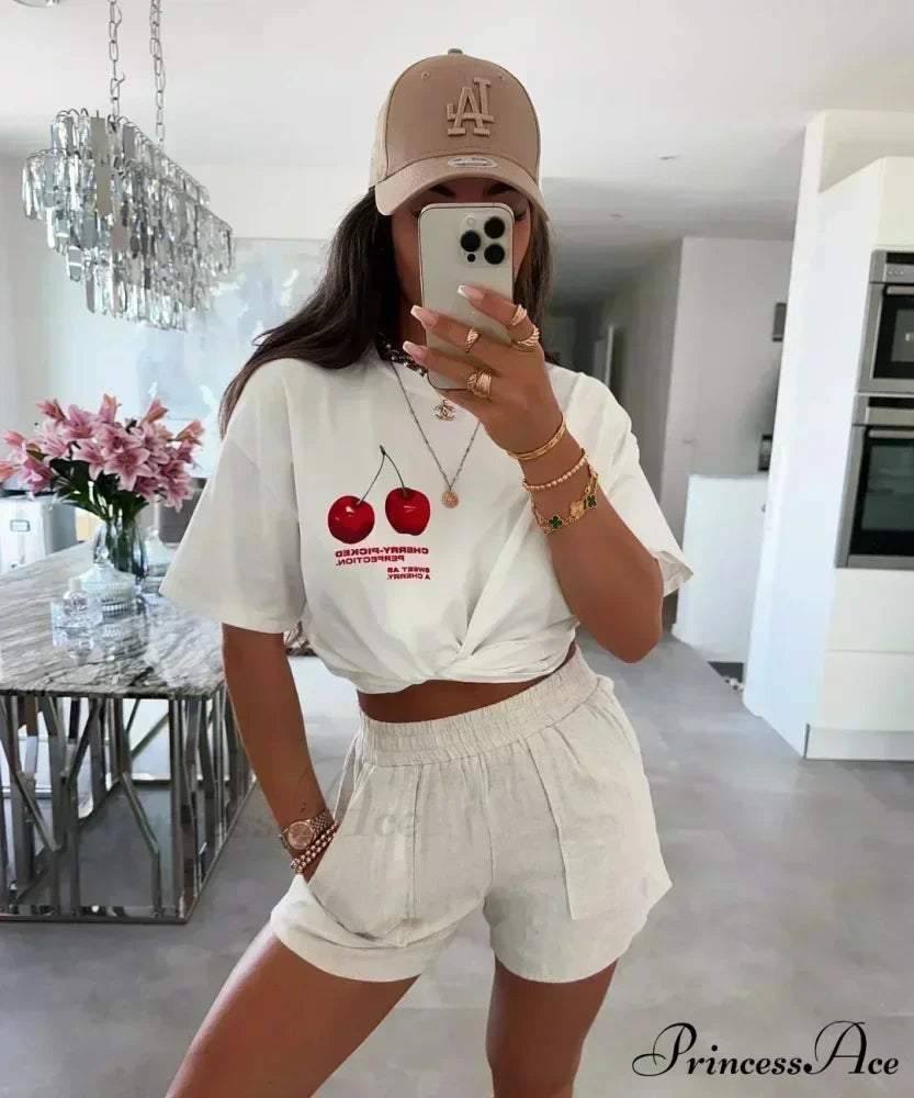 Dark Harajuku Neon Green Cherry T-shirt