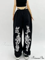 Dark Hip Hop Grunge Ebony Running Trousers