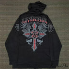 Dark Letter Print Autumn Hoodie