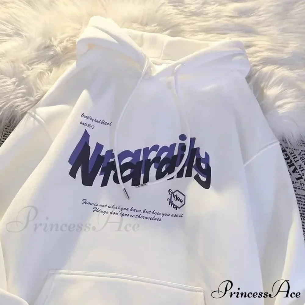 Dark Letter Print Informal Oversized Hoodie