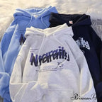 Dark Letter Print Informal Oversized Hoodie