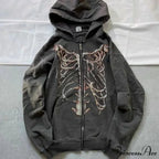 Dark Long Sleeve Zipper Hoodie
