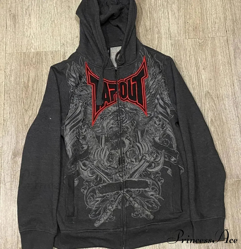 Dark Long Sleeve Zipper Hoodie