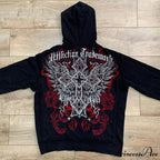 Dark Long Sleeve Zipper Hoodie