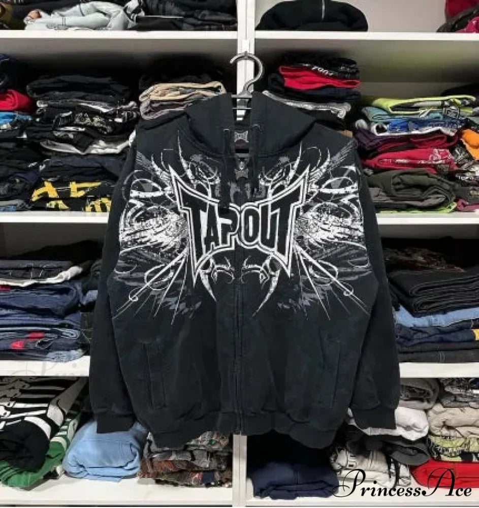 Dark Long Sleeve Zipper Hoodie