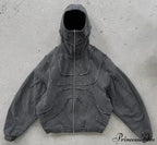 Dark Punk Faded Zipper Hoodie