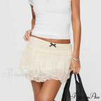 Dark Ruffled Slim Skirt