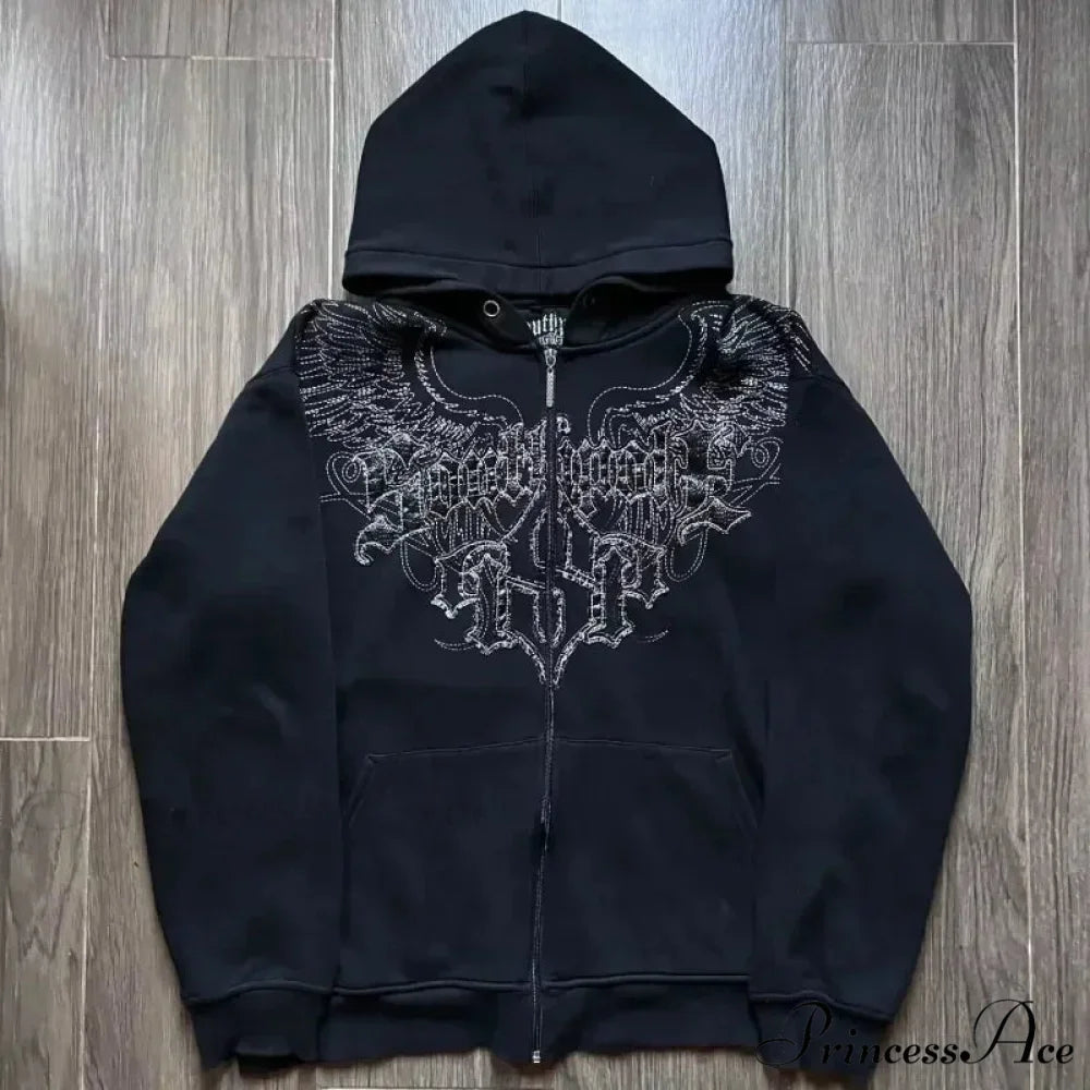 Dark Skull Zipper Hoodie