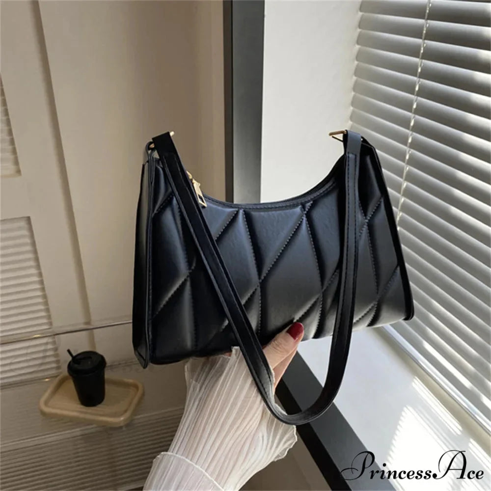 Dark Synthetic Leather Vintage Hobos Shoulder Bag