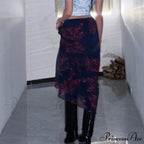 Dark Vintage Sophisticated Blossom Warm Cool Skirt