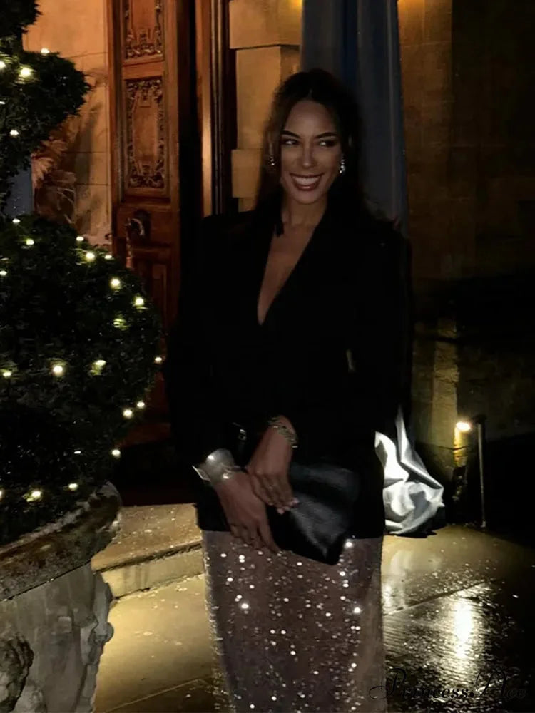 Dark Waist Suit Jacket