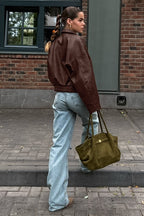 Vintage Brown Leather Jacket