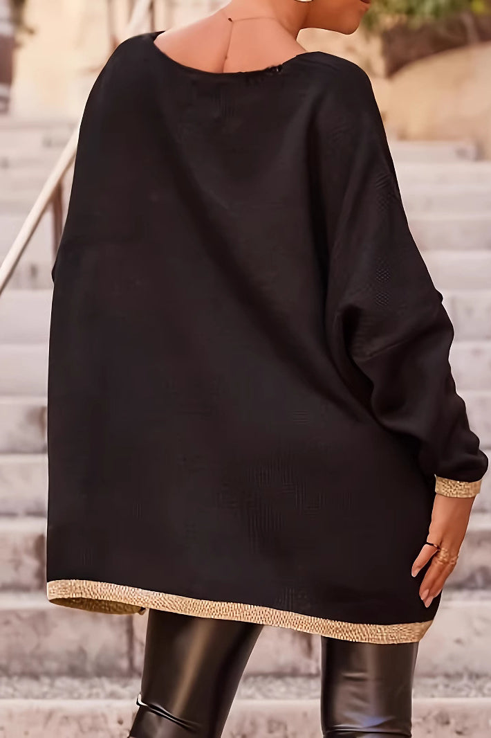 Skull V-Neck Halloween Knit Sweater