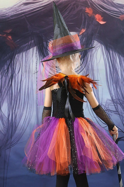 Feather Witch Kid Halloween Costume
