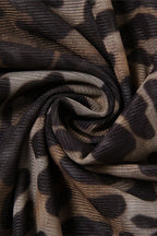 Leopard Mesh V Neck Backless Cami Mini Dress