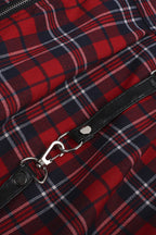 Zippered Tartan Slim Fit Skirt