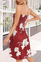 Bohemian Floral Bandeau Beach Boho Dress