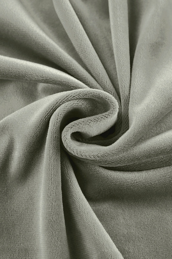 Green Velvet High-Waisted Fishtail Skirt