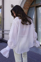Tencel Button Up Long Sleeve Blouse