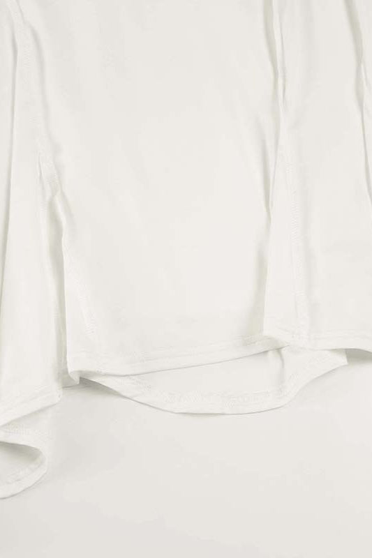 Pleated Asymmetrical Midi Skirt