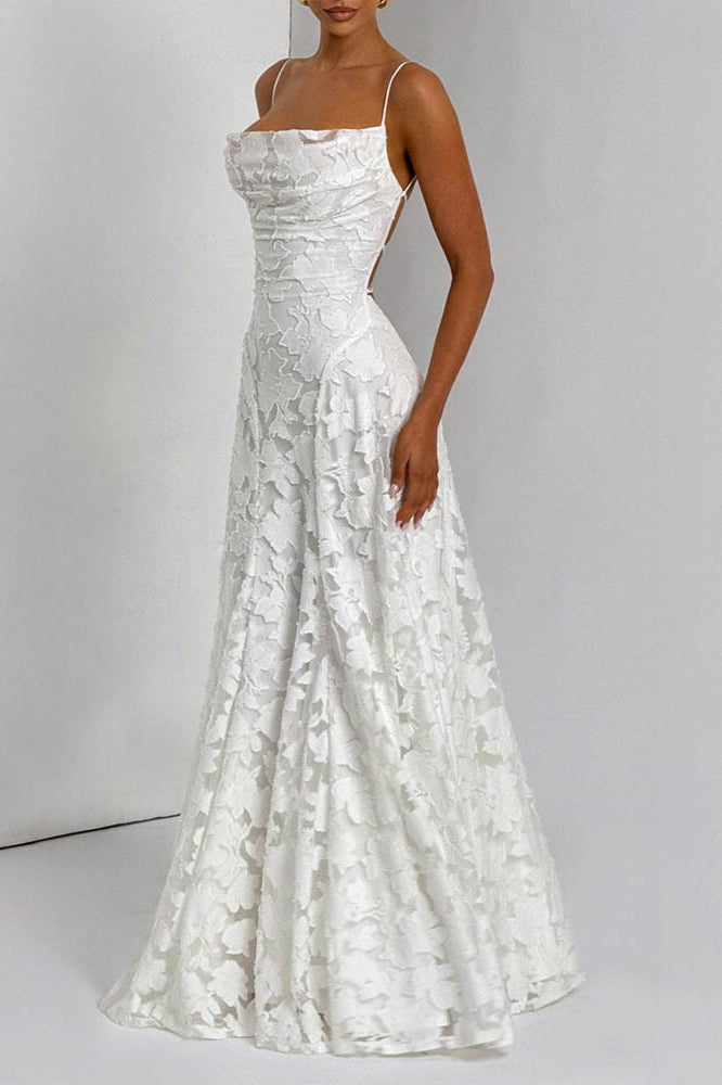 Backless Chiffon Maxi Boho Dress