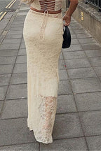 Low Rise Ruched Mermaid Skirt