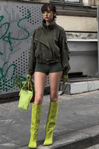 Vintage Suede Stand Collar Jacket