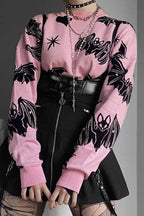 Sweet Dark Bat Sleeve Knit Sweater