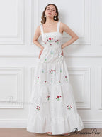 Decorated Blossom Gathered Tiered Slip Floral Dress
