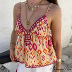 Decorative Fringe Band Midriff Top
