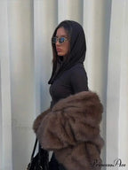 Deep Brown Collar Short Jacket