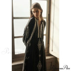 Deep-neck Lantern Sleeve Loose Fit Cotton Bohemian Dress