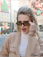 Deep-neck Patterned Button Cardigan