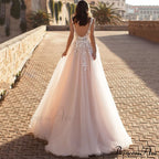 Deep Plunging Sensual Silk Bridal Gown