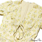 Deep V Short Sleeve Mini Women's Lined Fashion Ball Gown Club Party OutFit Summer Floral Dress