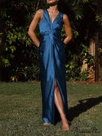 Deep V Stylish Sleeveless Backless Dress